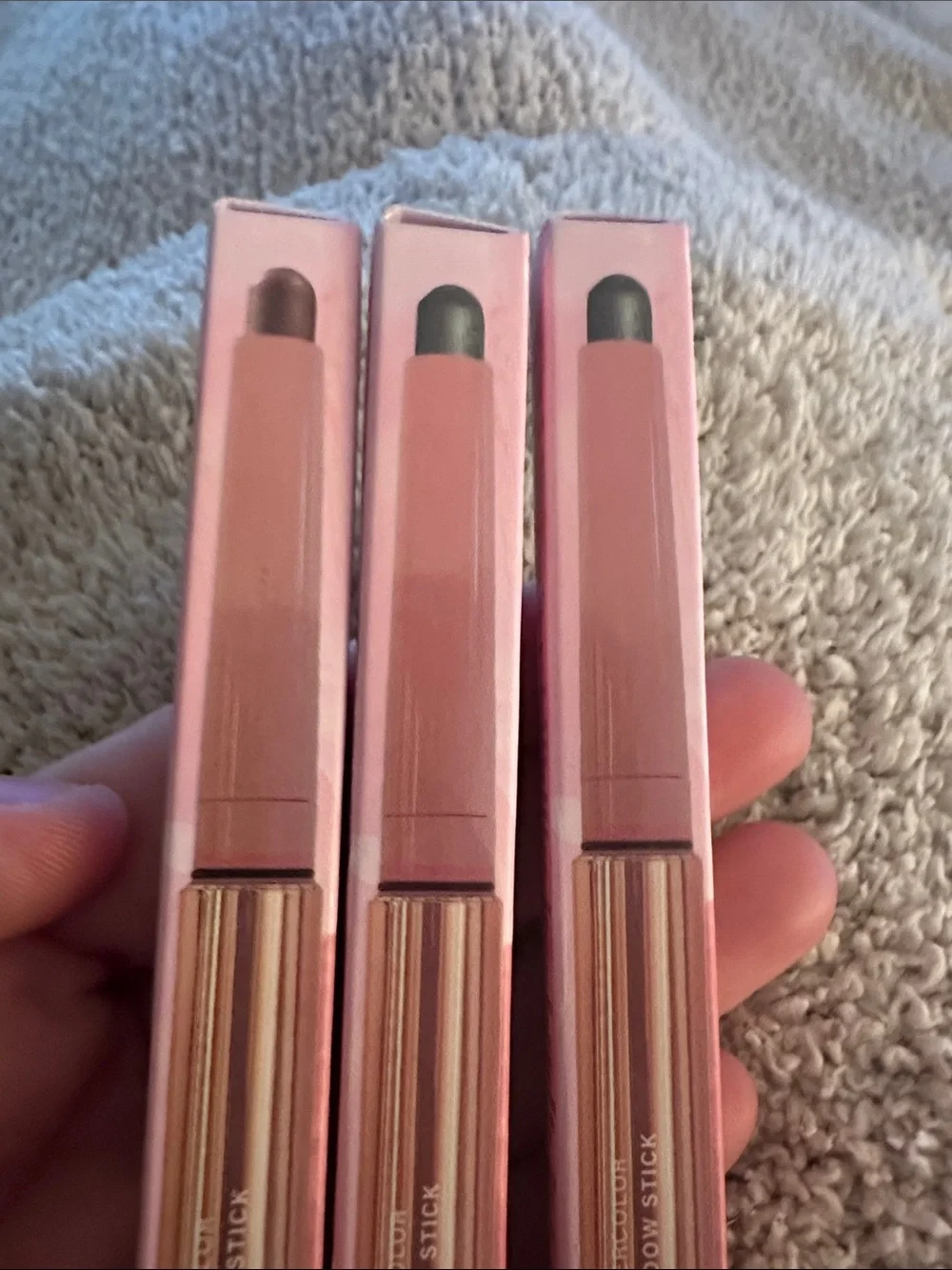 Mally Evercolor Shadow Stick trio. 2 Emerald Shimmer & 1 Foxy Shimmer. NIB